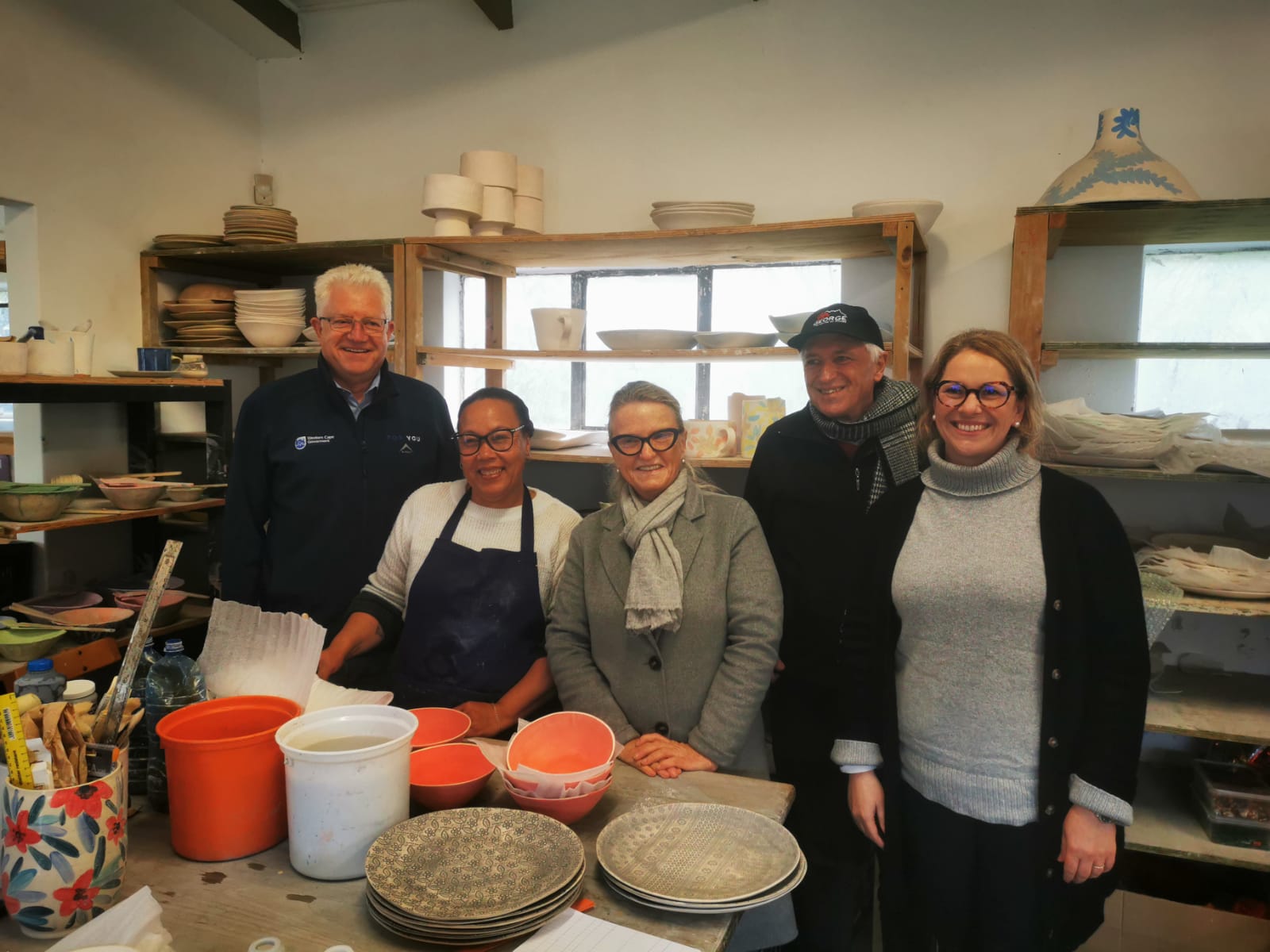 R - L Minister Wenger, Mayor Van Wyk, Di Marshall, Premier Winde