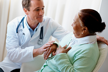 Patient getting medical care