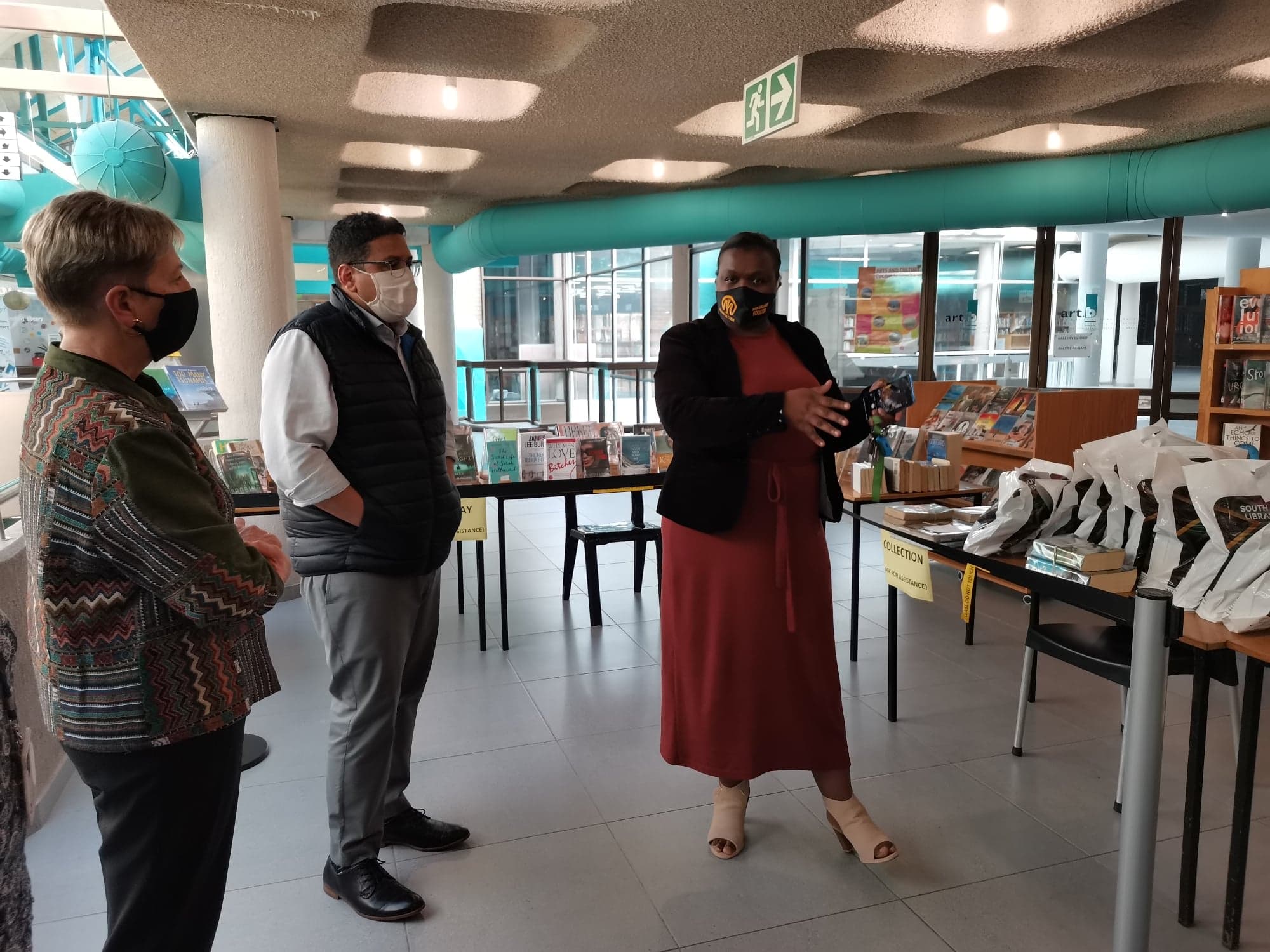 Minister Anroux Marais visited the reopened Bellville Library on Tuesday.