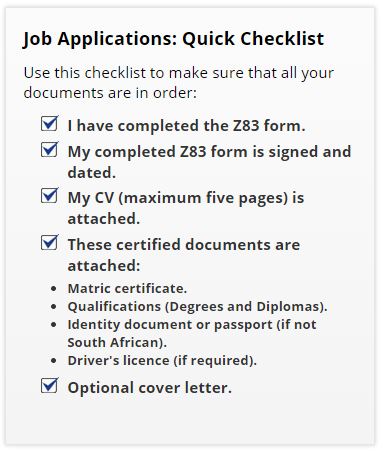 WCG Jobs Checklist