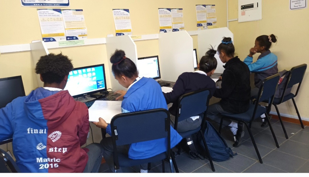 Students using the WCG eCentre computers