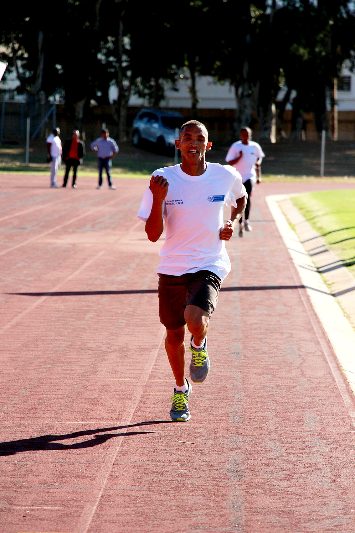 Colin Makatees on his way to finish line