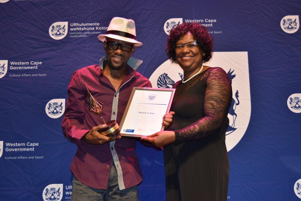 Director Jane Moleleki with winner Mluleki D Sam