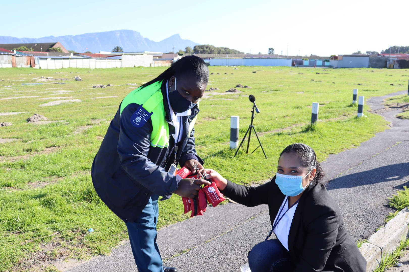 DOCS assisting with merchandise for roadblock