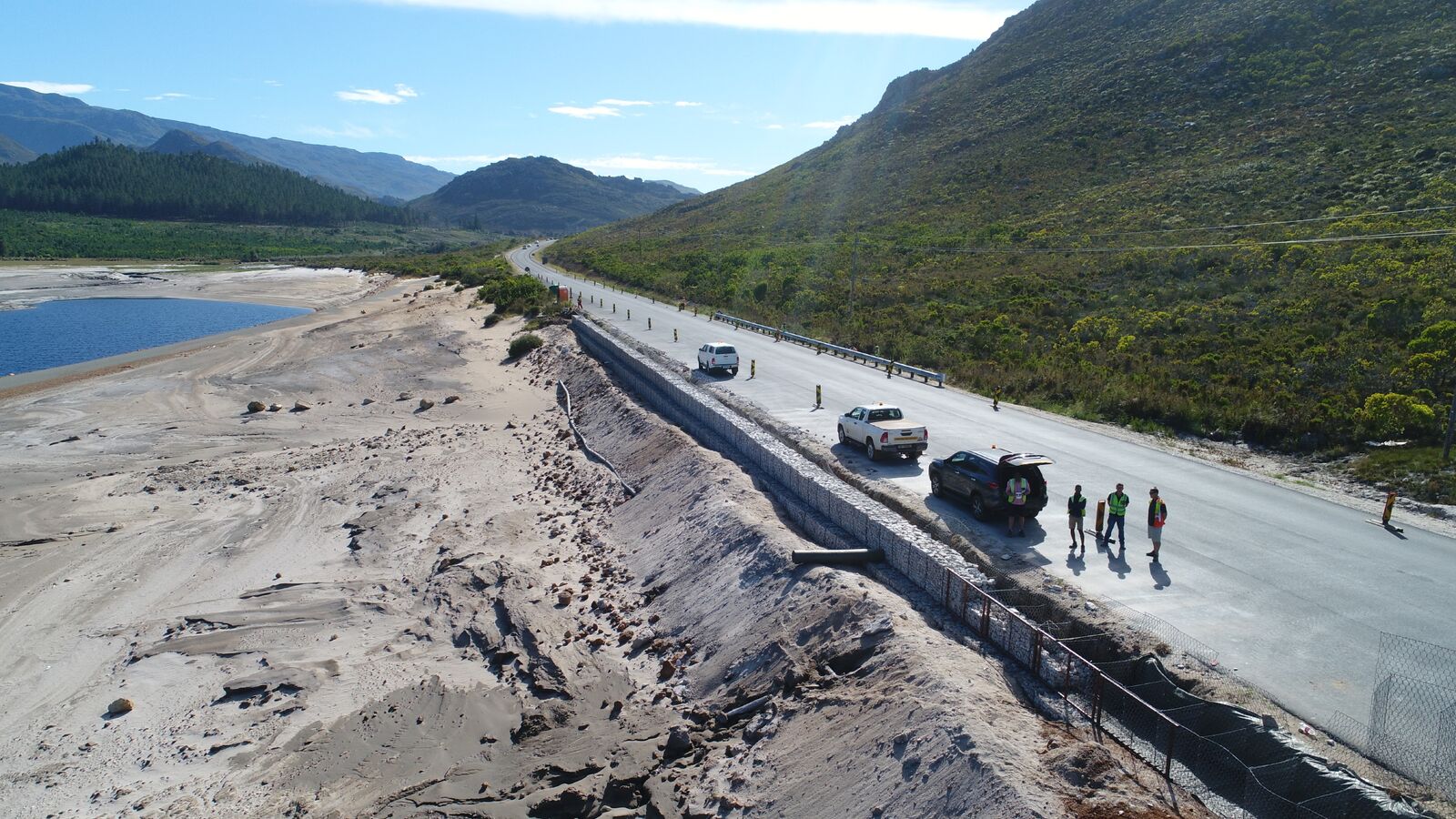 Gabion wall construction