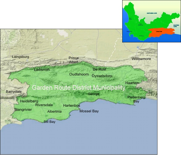 Map of the Garden Route District Municipality