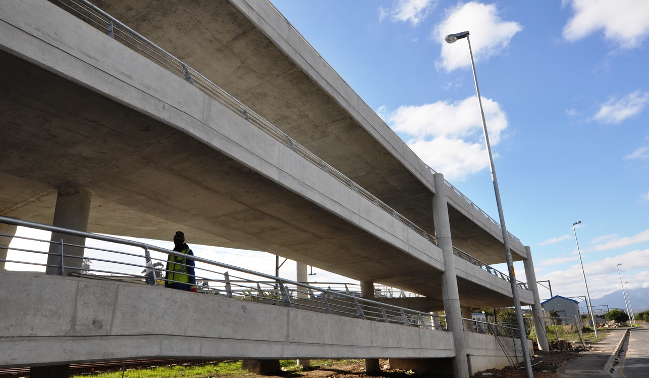 High-mast lights have been installed around the bridge and the station.