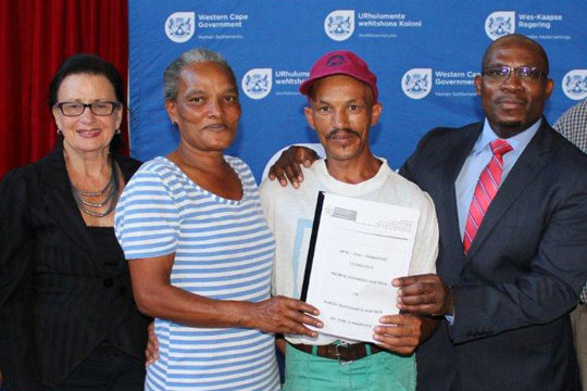 Slangrivier residents received their title deeds