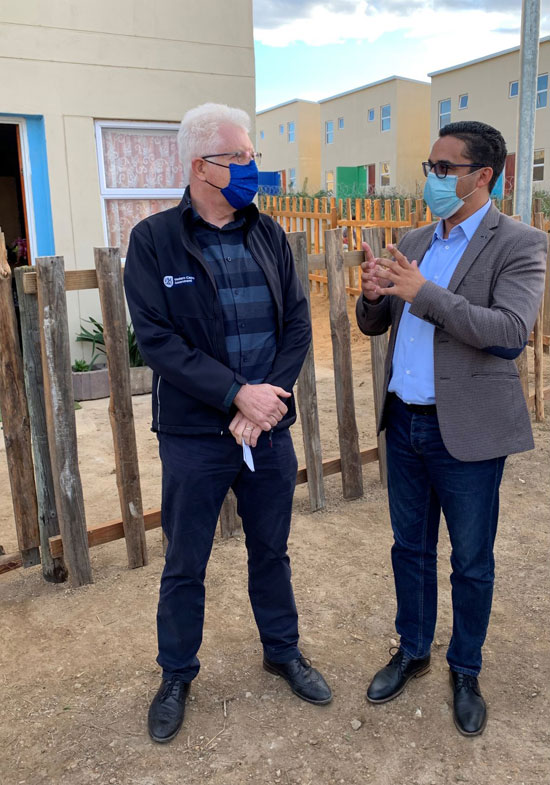 Western Cape Premier Alan Winde and Minister Tertuis Simmers visit Syferfontein Housing Project