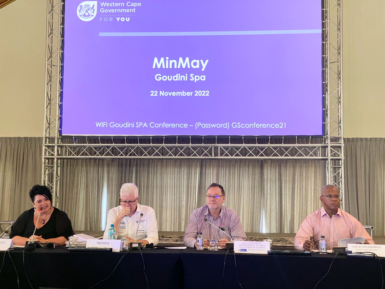 Mininster Bredell chairing Minmay