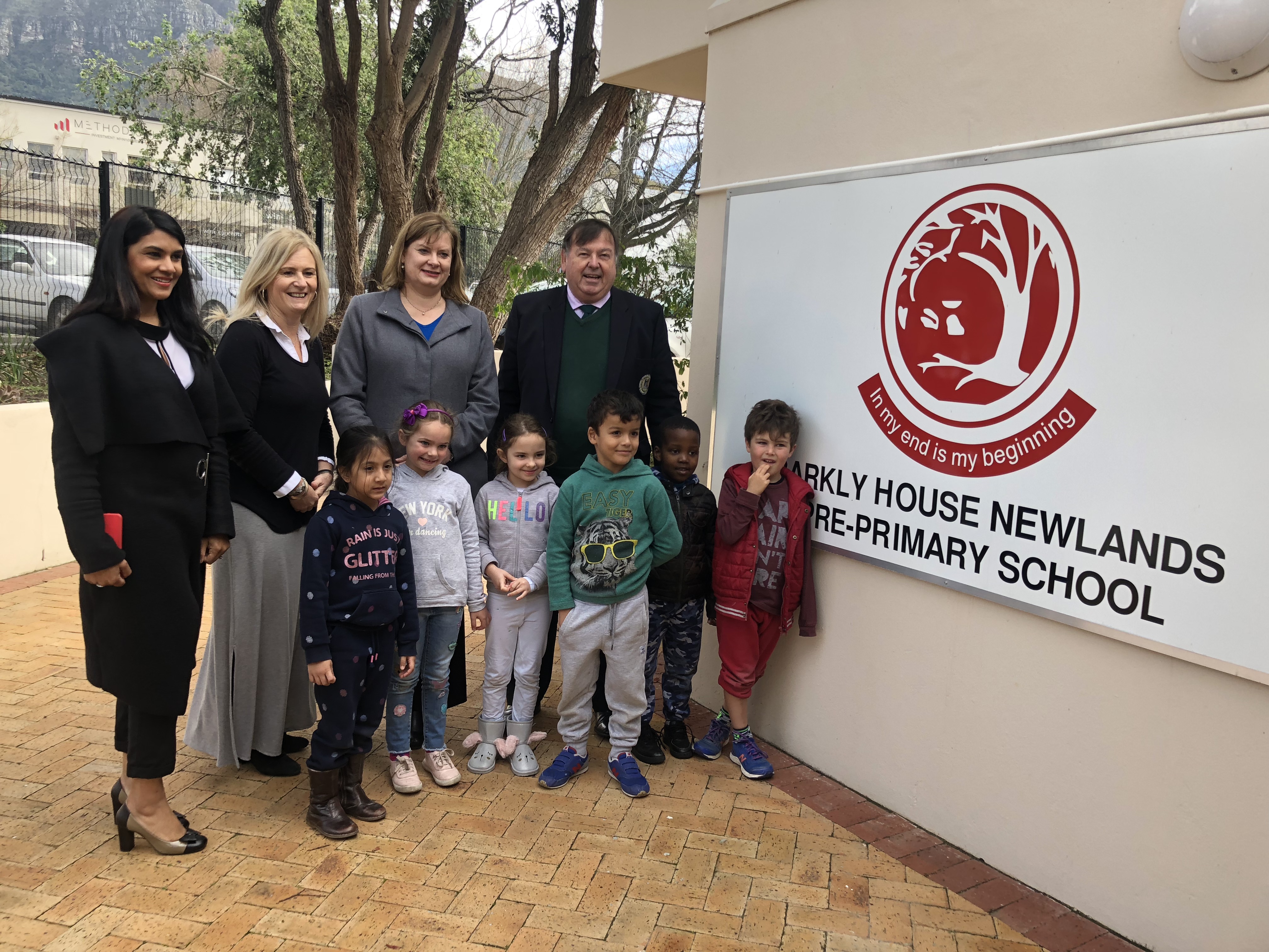 Rahdia Khatieb Parker, School Principal Ms J Reid, Western Cape Education Minister, Debbie Schafer and Western Cape Transport and Public Works Minister Donald Grant.