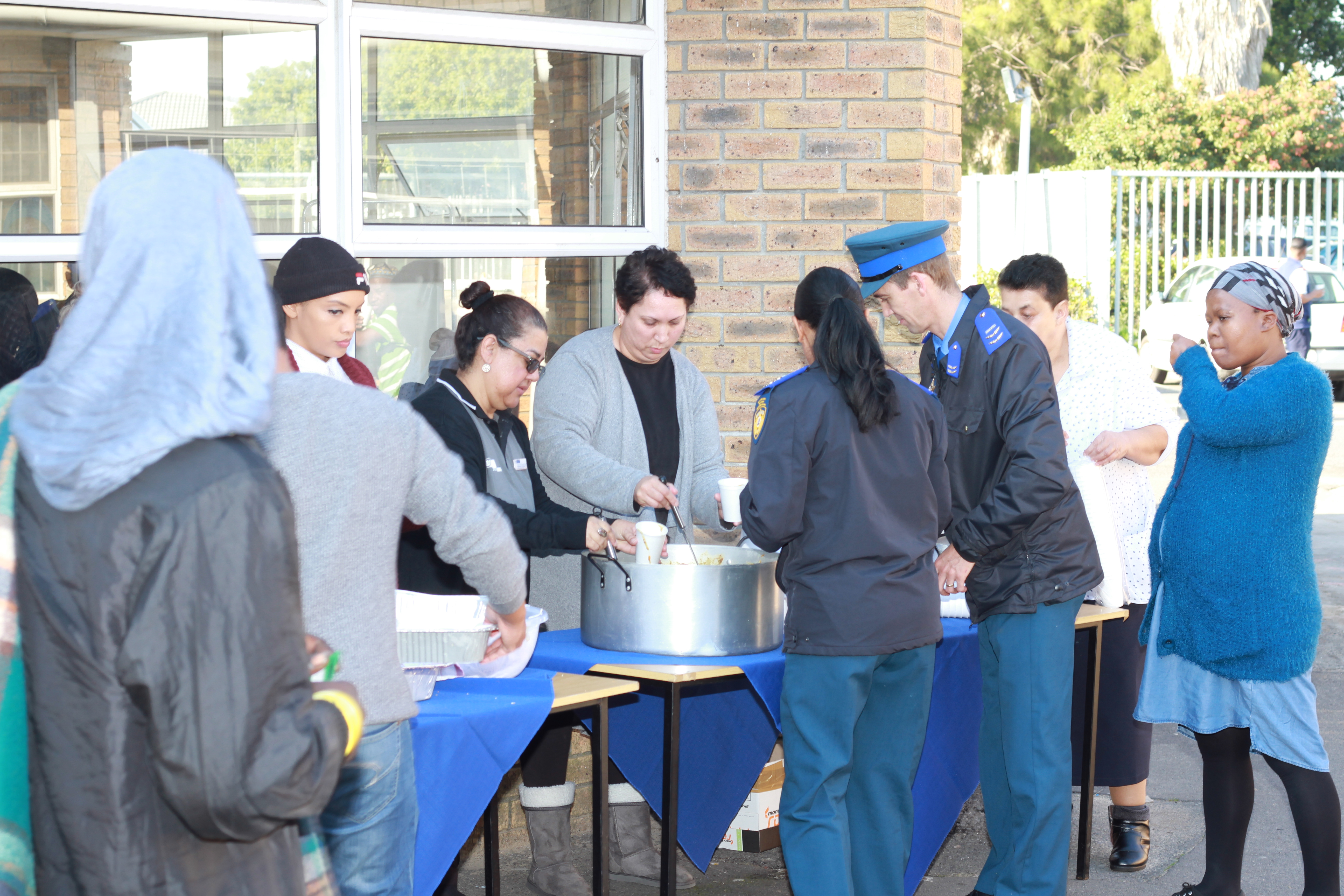 Preparing soup cups