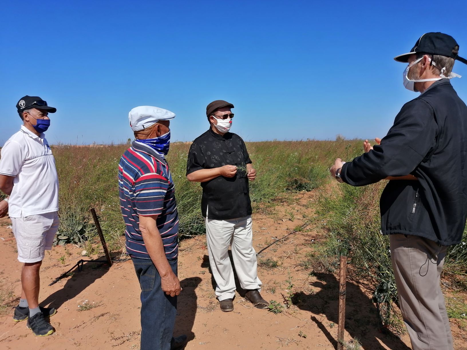 Jerry Aries, Niklaas le Roux, Minister Meyer and Marius Durant