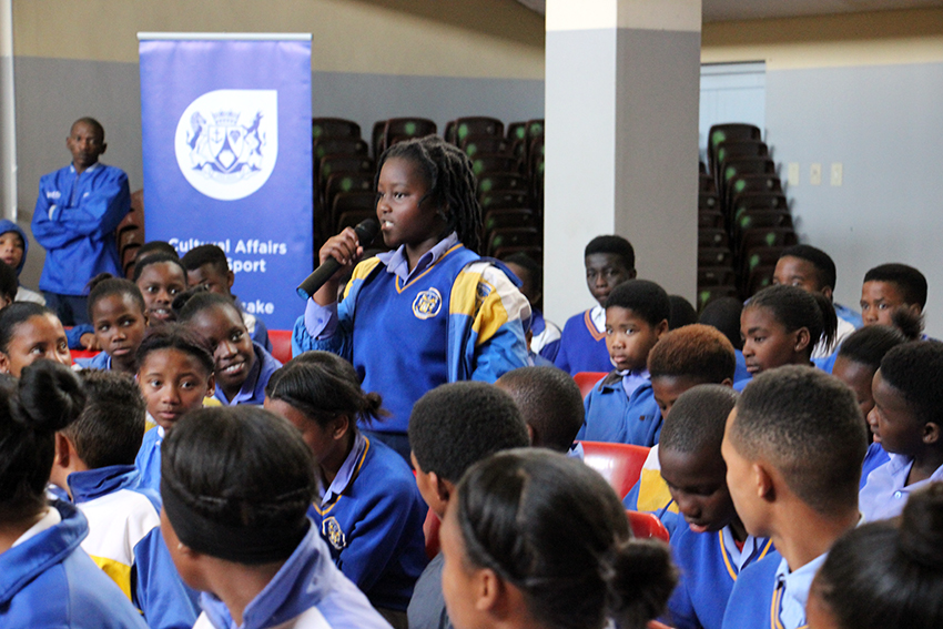 Learners engaging in a discussion on bullying