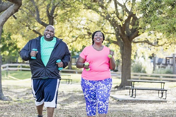 Couple exercising