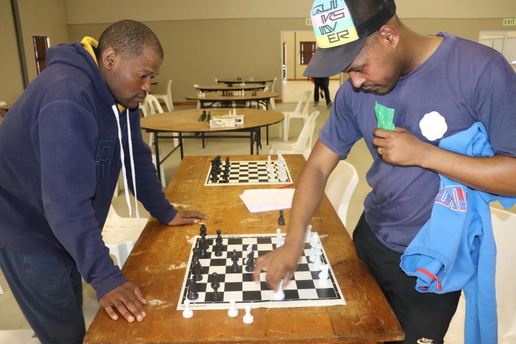 Maximum concentration at a chess match in the Victoria Hall at the BTG in Caledon