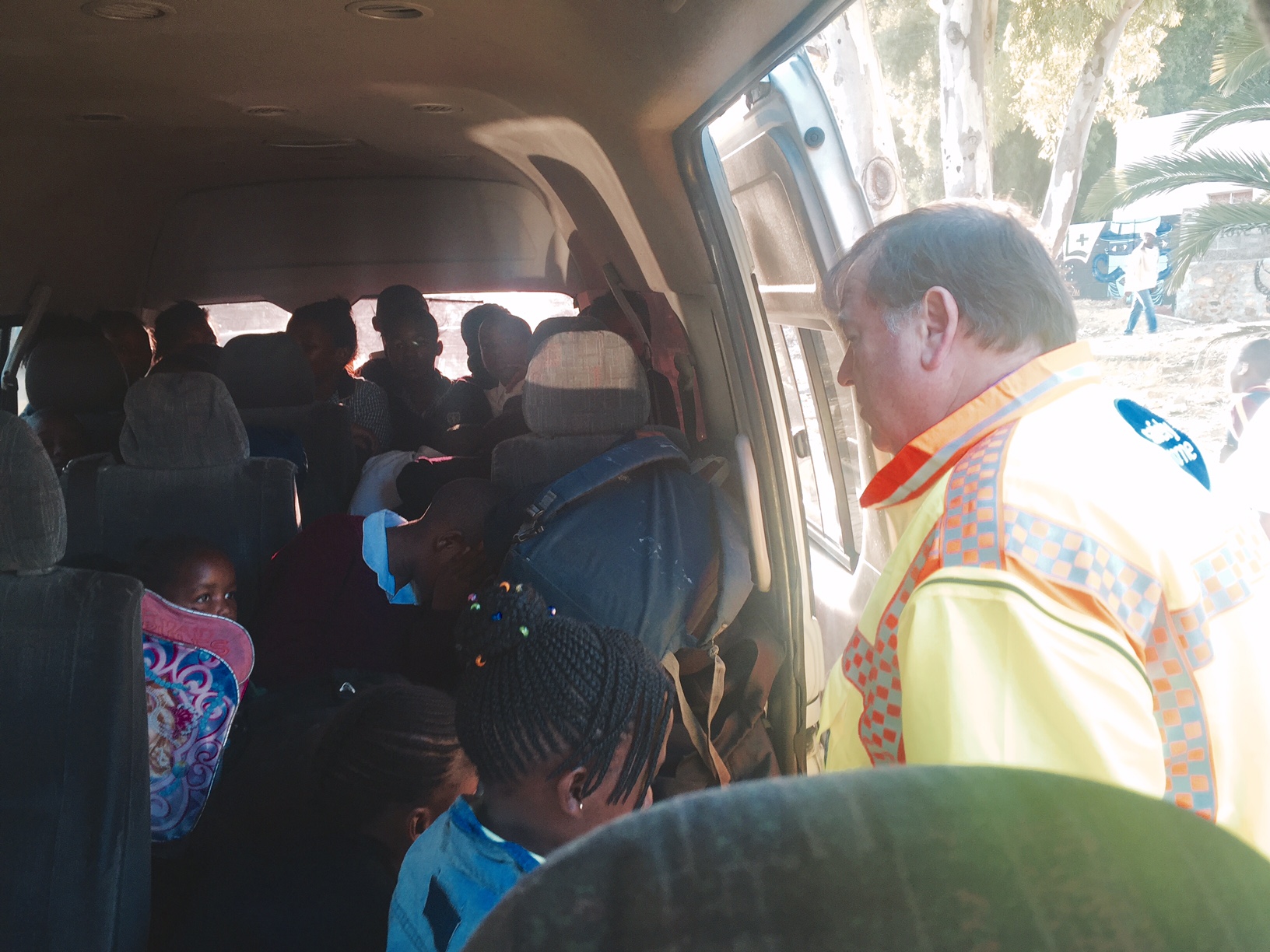 Minister Grant in a Quantum overloaded with 35 learners.