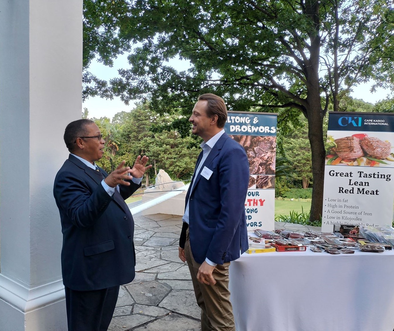 Minister Meyer and the Belgium Consul General Mathias Bogaert