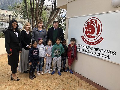 from left to right: Rahdia Khatieb Parker, School Principal Ms J Reid, Western Cape Education Minister, Debbie Schafer and Western Cape Transport and Public Works Minister Donald Grant