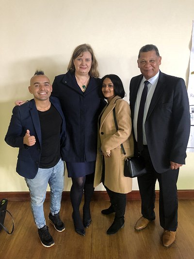 Radio DJ and TV presenter, Carl Wastie, Provincial Education Minister, Debbie Schäfer, Season 13 Idols South Africa winner, Paxton Fielies, and  school Principal Mr Kannemeyer