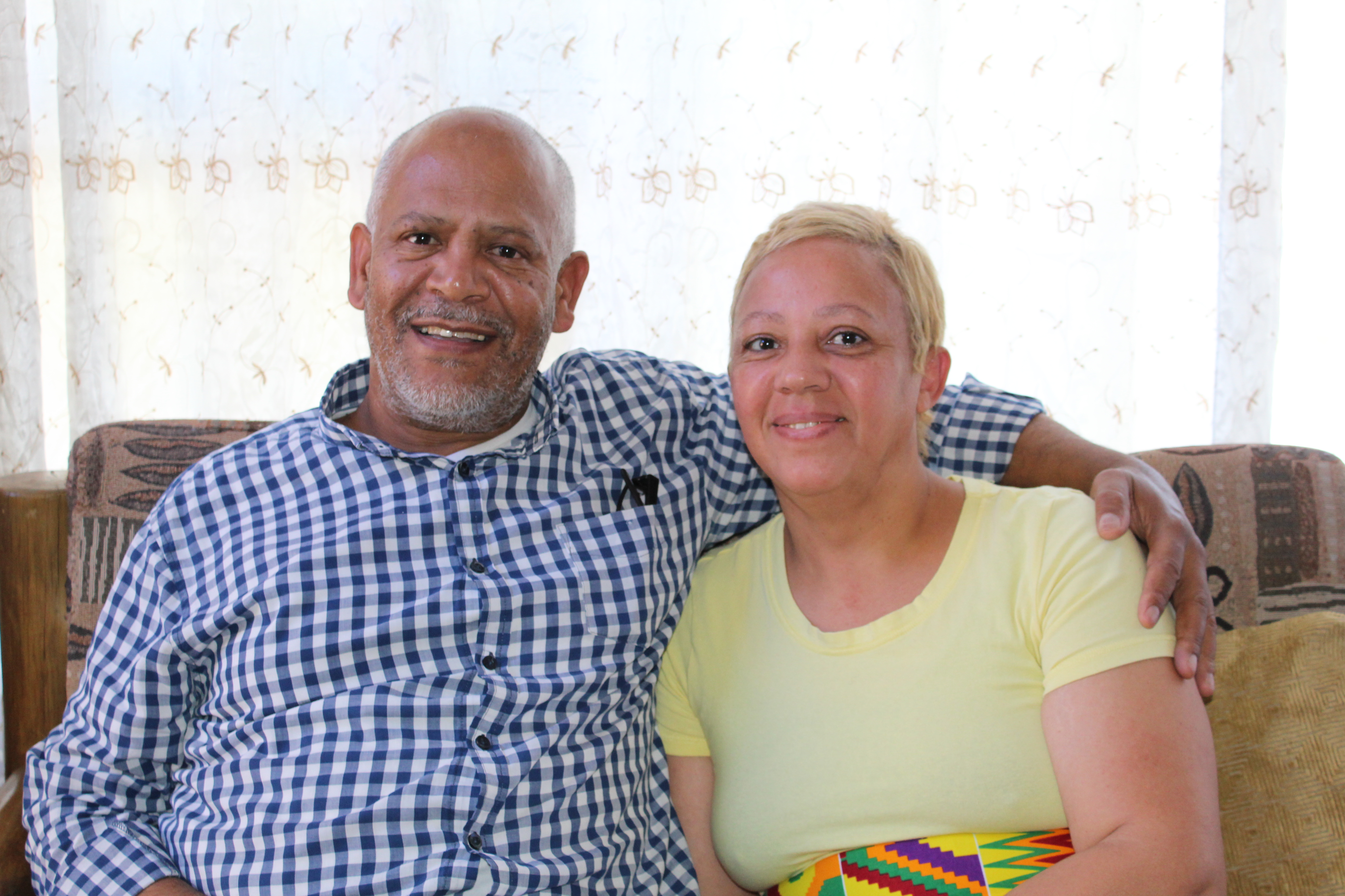 Mr Ludwick Layman, who said he never expected that at 55 he’d experience a stroke, as he and his family have always done what they could to live as healthy as possible, with his wife Charlotte.