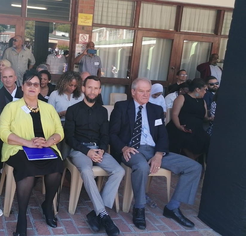 FL: Minister of Social Development, Ms Sharna Fernandez, Minister of Police Oversight and Community Safety, Mr Reagen Allen, Founder of the Chrysalis Academy, Mr Mark Wiley.