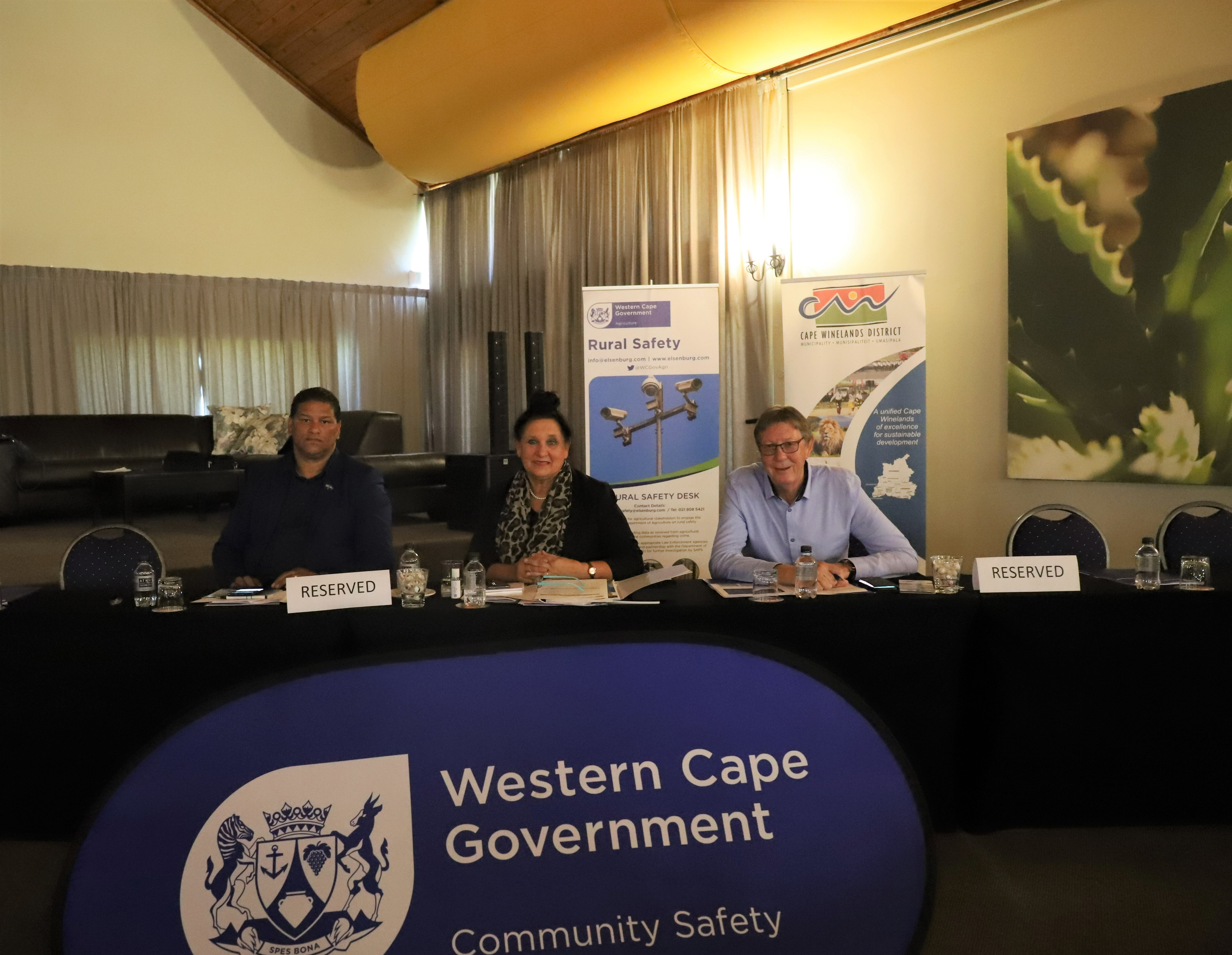 Deputy Mayor for Breede Valley Municipality, Councilor Juben Von Willingh, Mayor of Cape Winelands District Municipality, Ald Dr Elna von Schlicht and Executive Mayor of Witzenberg Municipality, Hendrik Smit. 