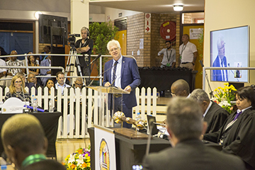 SOPA 2020 Premier Alan Winde at the podium.