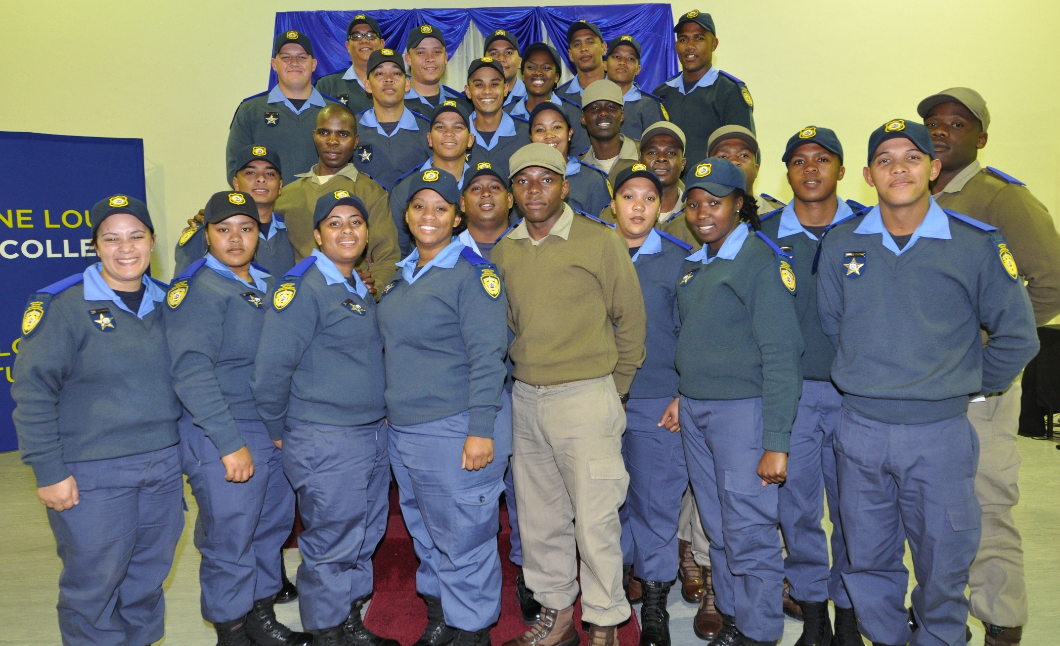 Proud graduates at the Gene Louw Traffic College.