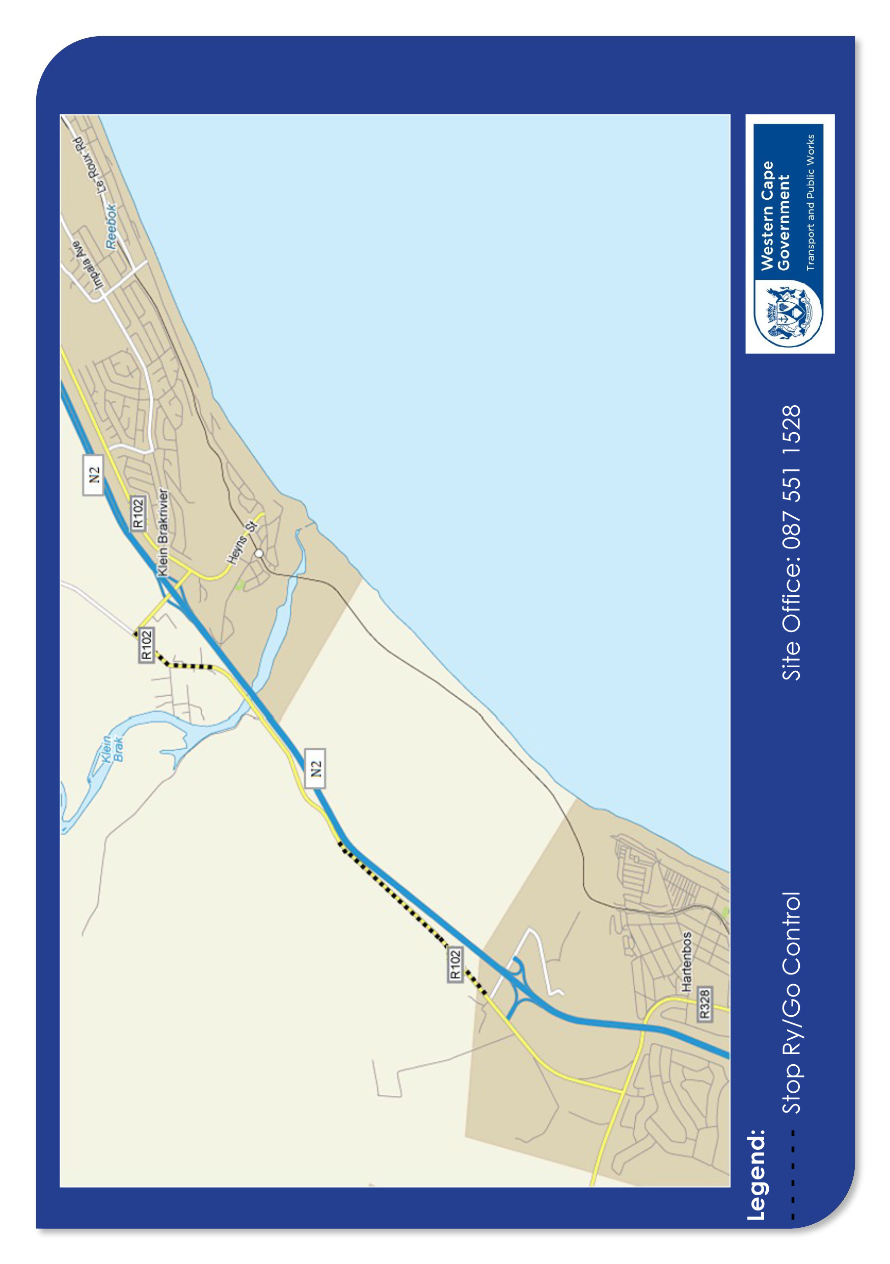 R102 road closure map