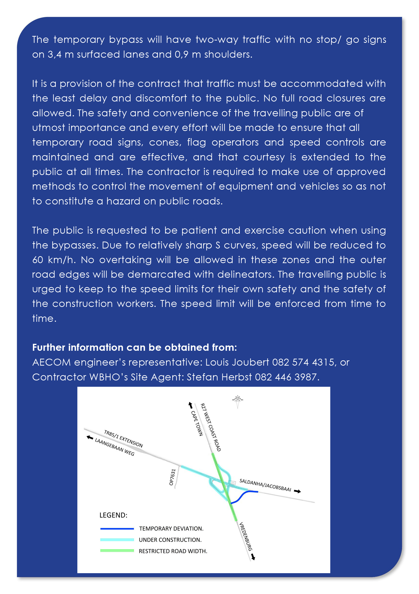 Saldanha Bay roadworks