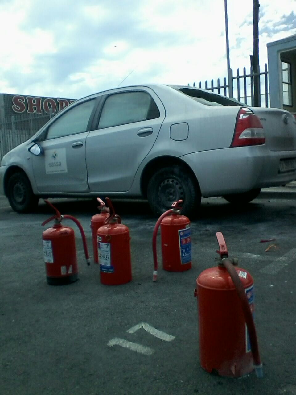 SASSA vehicle damaged