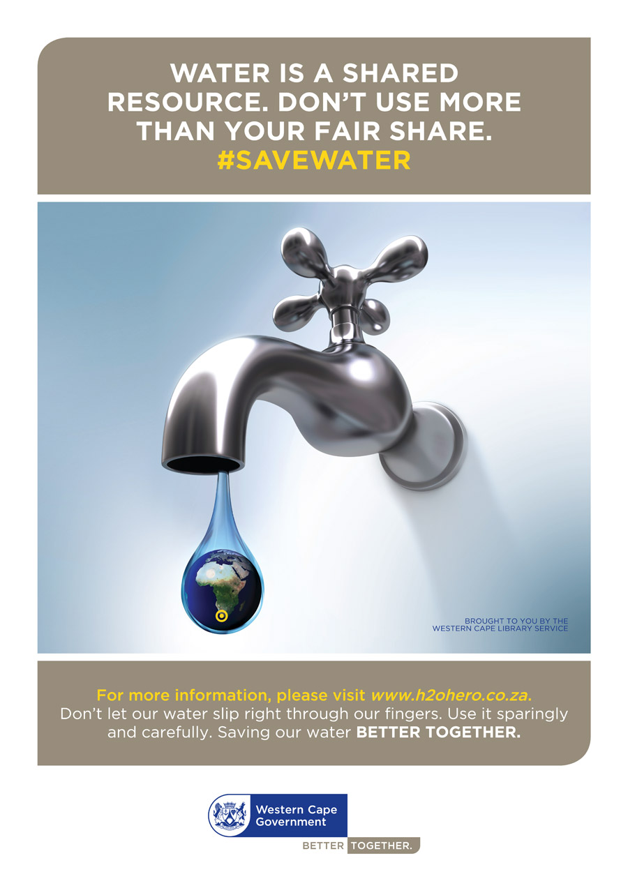 #SaveWater brought to you by the Western Cape Library Service