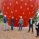 R - L Minister Mitchell, Premier Winde, owners of Redberry Farm, Mrs and Mr Miller, Mayor Van Wyk, and Minister Wenger