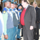 Minister Donald Grant inspecting the parade 