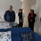 Provincial Minister Jaco Londt, Advocate Bonnie Currie-Gamwo and officials at the Stellenbosch TCC in one of the communal living rooms for clients.