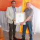 Handing Over Certificate to J Basson