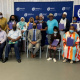 Western Cape Minister of Human Settlements, Tertuis Simmers with some of the beneficiaries