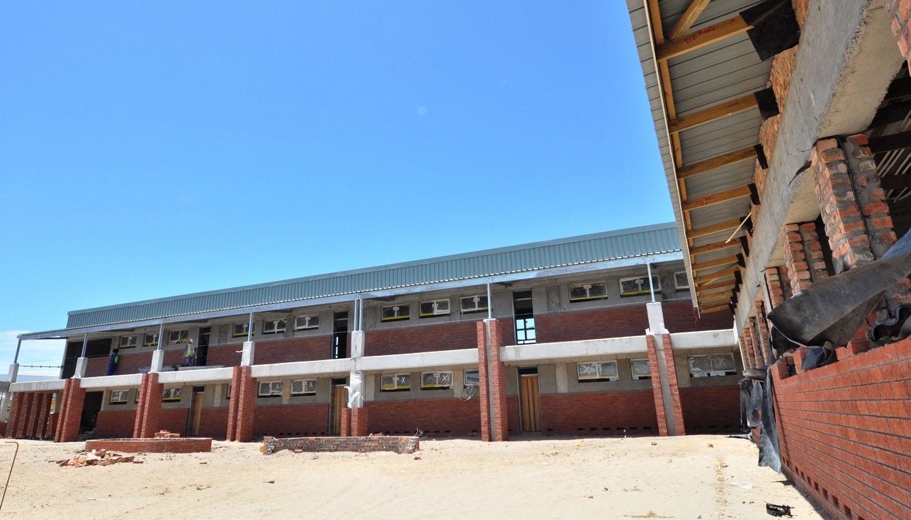 The senior phase building under construction.