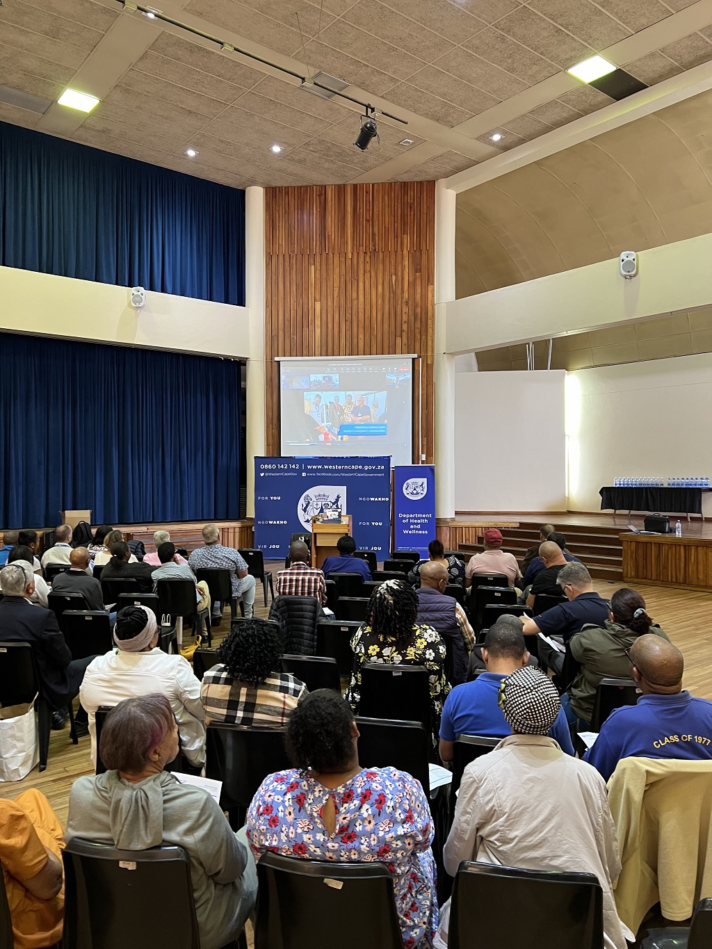 Attendees participating in the satellite venue in Mossel Bay.