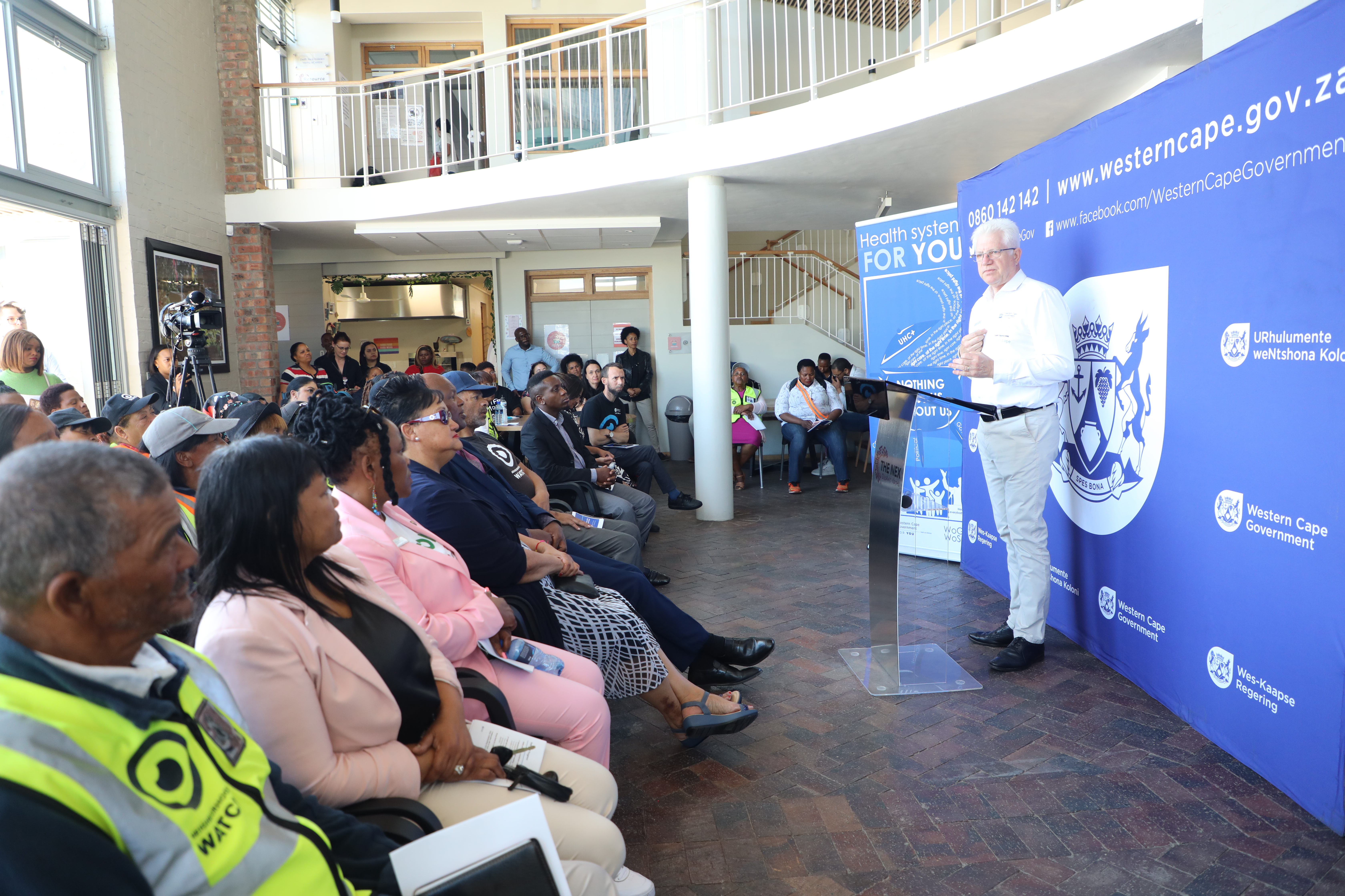 Premier Alan Winde speaking to the Safety Plan.