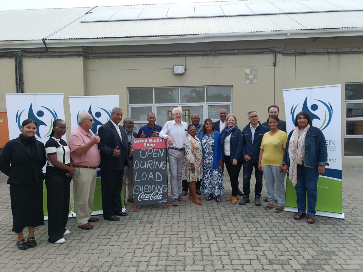 Premier Alan Winde, WC Minister of Finance and Economic Opportunities, Mireille Wenger at the Drakenstein Trading Hub